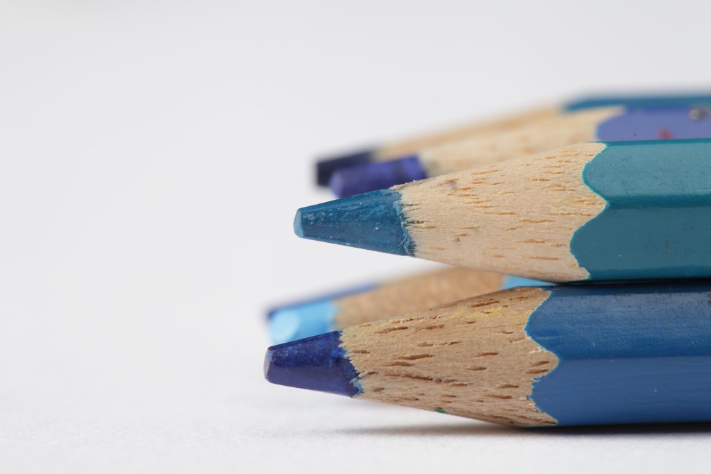 Blue Colored Pencils