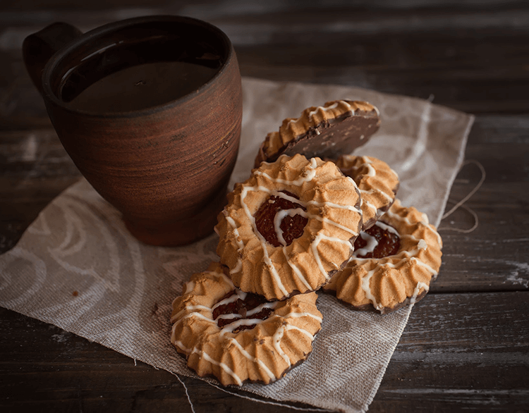 Try my favorite chocolate thumbprint cookie recipe with a hot cup of coffee.