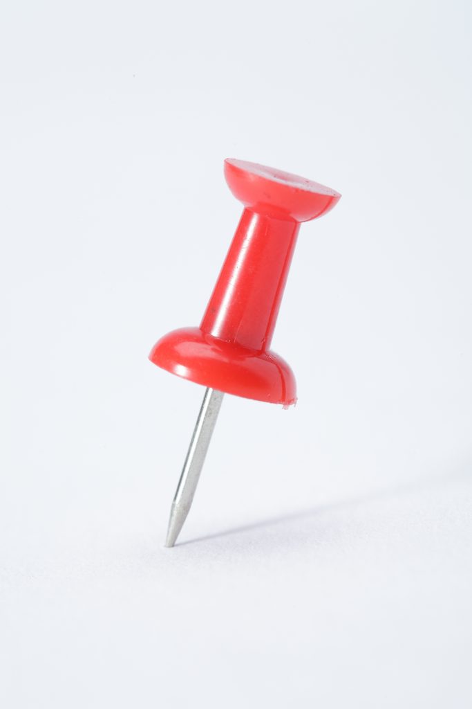 Single Red Push Pin