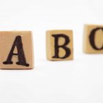 out of focus letters a, b, c