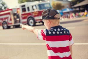 Child at Patriotic Parade