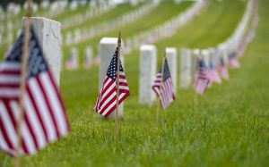 Memorial Day Flags at Cemetary