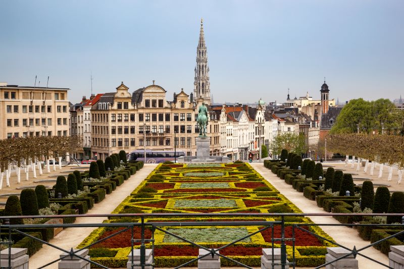 Flower garden in Brussels