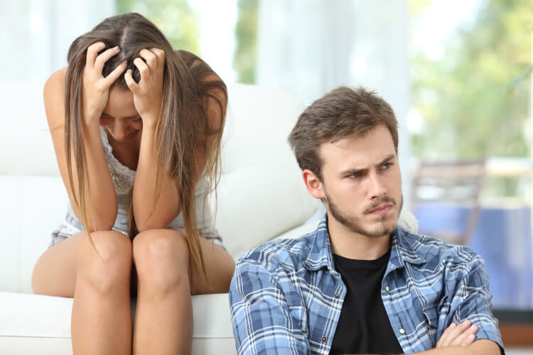 a couple with mixed emotions after a fight