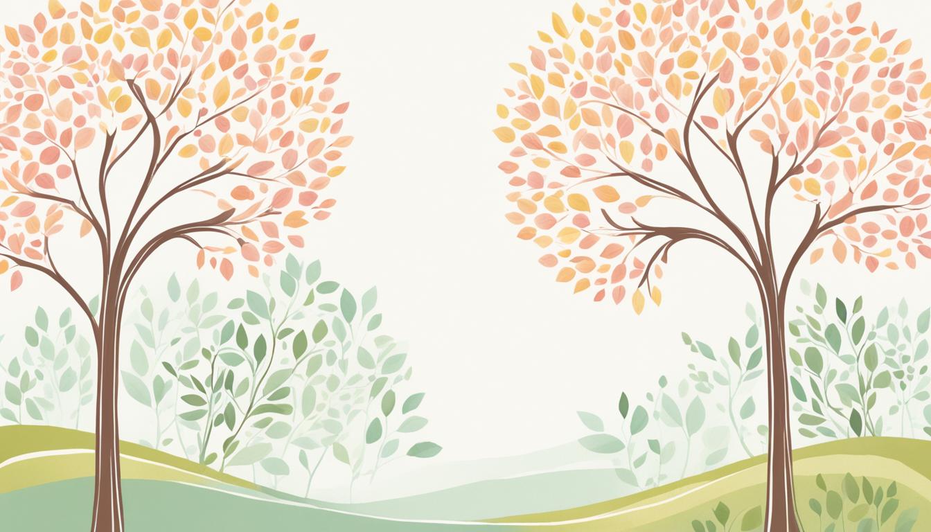 trees created with soft, pastel colors and gentle curves.